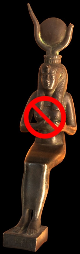 Isis-Hathor giving milk to child Osiris ca BCE664-525